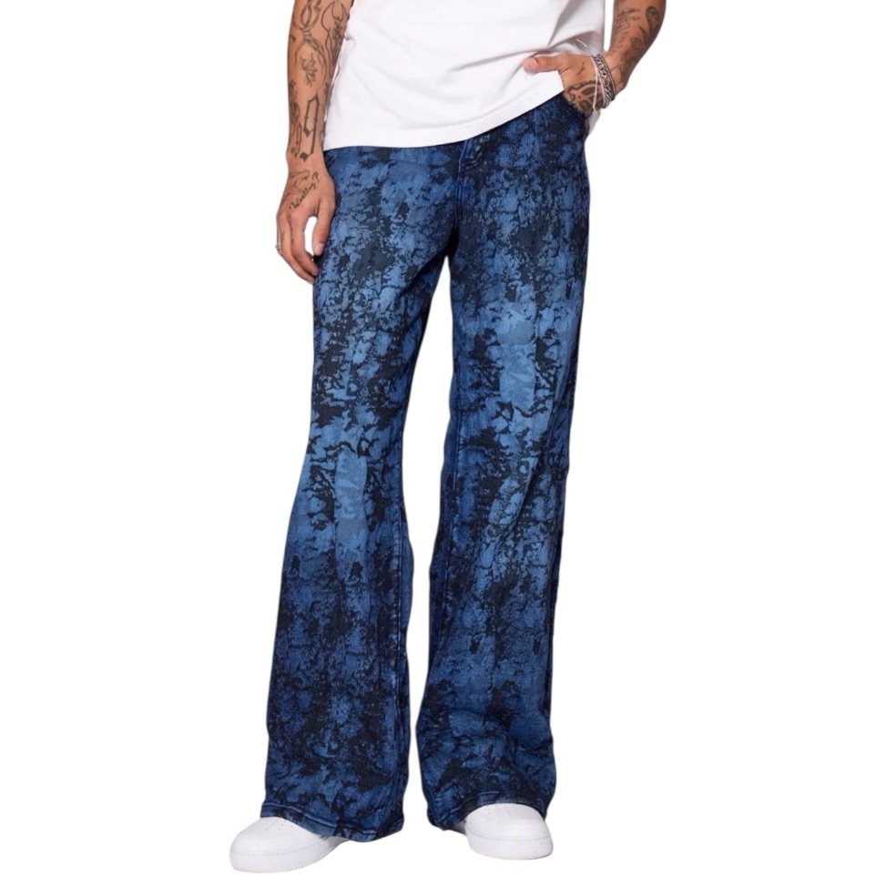Valabasas | Mens Denim Ranger Baggy Denim Jean Vintage Blue Dyeing 36
